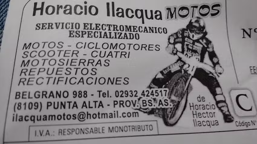 Horacio Ilacqua Motos, Servicio Electromecanico Especializado